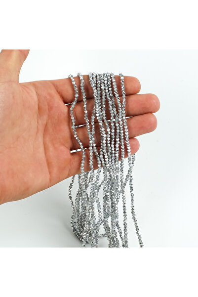 yfhobi 1 Dizi (145-155 Adet) - 2 mm Yassı Kristal Cam Boncuk Dizisi Şeffaf Ja...