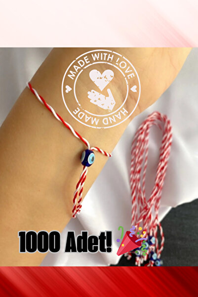 Fikart Toptan Marteniçka Dilek Bilekliği 1000 Adet Şans Bilekliği Kına Düğün ...