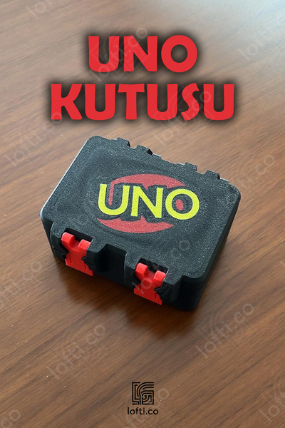 loftico Uno Kart Oyunu Saklama Kutusu - Uno Kart Kutusu
