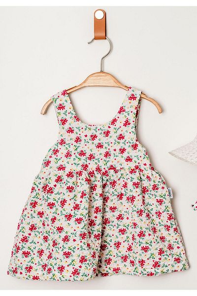 Chicsy Baby Sweet Strawberry Print Baby Girl Dress with Hat and Bow