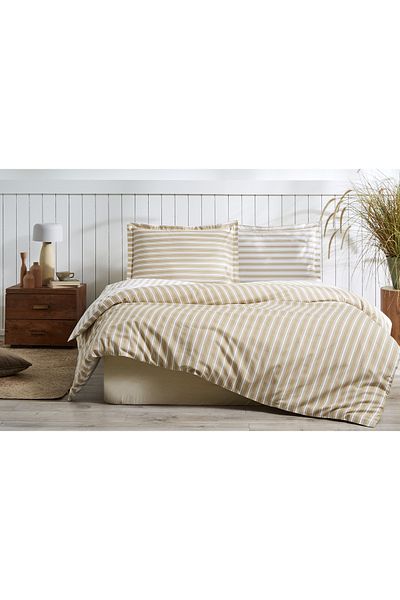 Özdilek Trioline Single Fitted Sheet Duvet Cover Set