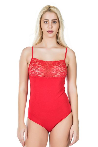 Fily Cotton Fabric Fronts Wide Lace Embroidered Rope Strap Snap Fastener Body Undershirt