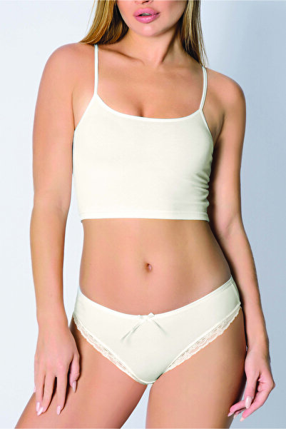 AUW PAMUK LİKRALI DANTELLİ BİKİNİ #aydinunderwear