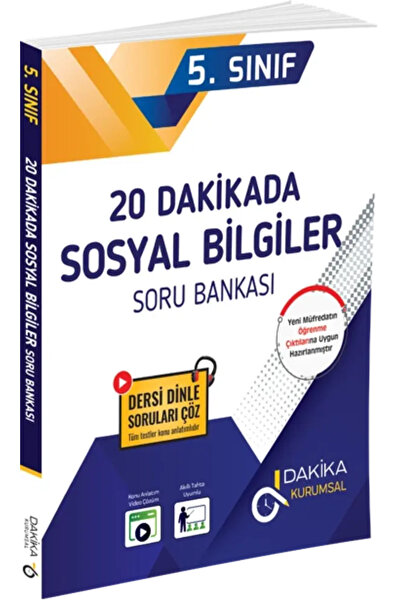 Dakika Yayınları 5.SINIF 20 DAKİKADA SOSYAL BİLGİLER KURUMSAL SORU BANKASI