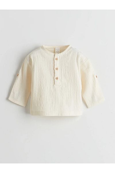 LC Waikiki طقم تي شيرت وبنطلون للأولاد الصغار من LCW Baby Ecru