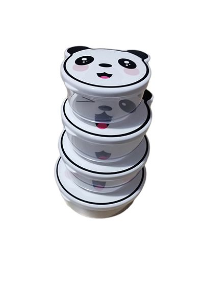 HOBBY LİFE Hobby Life Zoo - Set of 4 Panda Pink Storage Containers