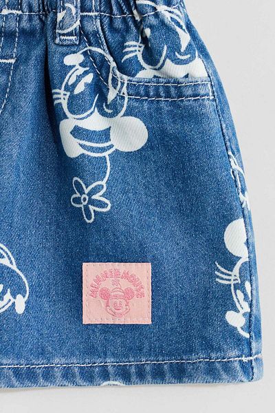 H&M Printed denim skirt