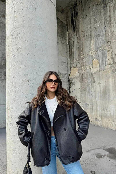 candybia Black Oversize Women's Jacket