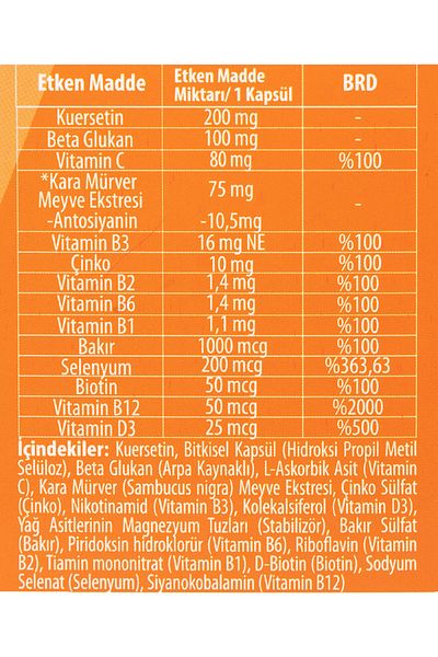 Phytodef Immugan + Quersetin + Beta Glucan + Black Elderberry - 30 Capsules