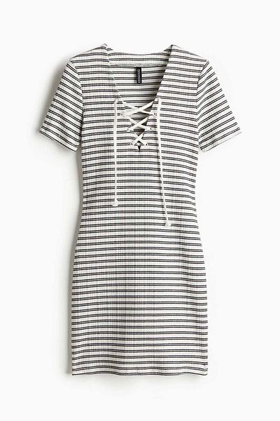 H&M Lacing-detail bodycon dress