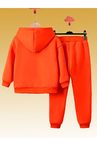 MODA Boys' Cotton Tracksuit Set - 3 Thread Raster, Little Superhero Print, Domestic Production