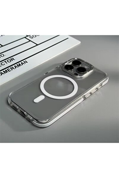 DGN İphone 15 Uyumlu Kılıf Magsafe Özellikli Kamera Çerçeve Korumalı Darbe Em...