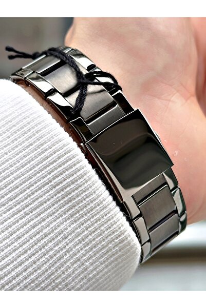 Ferrucci Function Fonksiyonlu Füme Renk 3 Atm Su Geçirmez Çelik Kordon Erkek Kol Saati