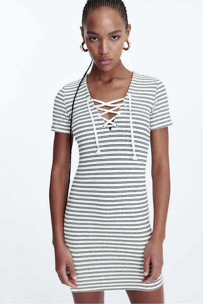 H&M Lacing-detail bodycon dress