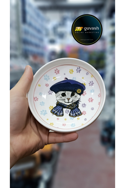 guvash Kedi 🐾Desenli 4'lü Çerezlik, Tatlı Tabak 😻 Çocukaları sevindirmek için Mükemmel