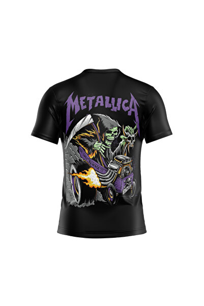 Lopron تي شيرت Metalica أسود عالي الجودة - نسيج بوليستر قابل للتنفس