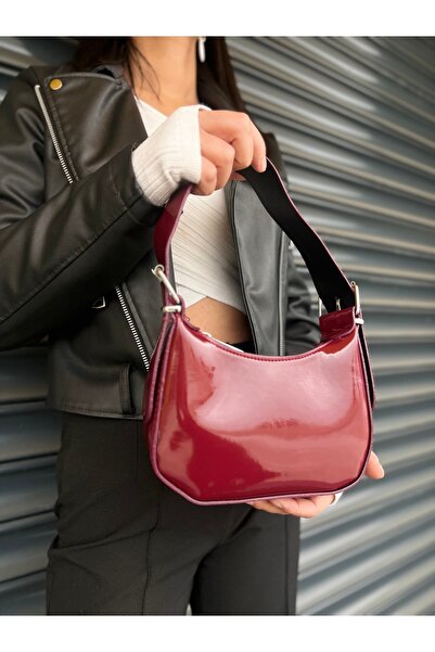 REYNA Kadın Bordo Baget Model El Ve Omuz Çantası