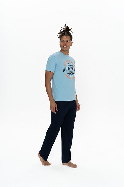 U.S. Polo Assn. Ανδρικό, Αδειοδοτημένο, USPA, 100% Βαμβάκι, (Μπλε), Σετ Πιτζάμες