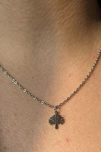 MODA Steel Necklace with Tree of Life Figure