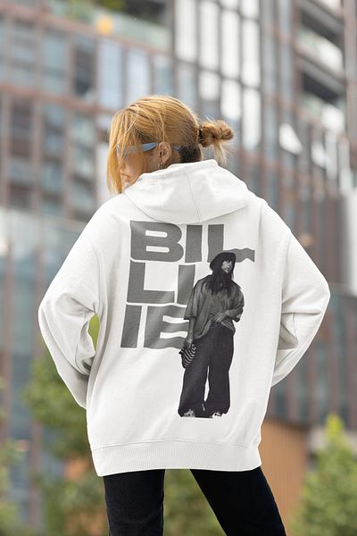 SEVBANO Billie Eilish Printed Unisex Oversize Design Singer Hoodie