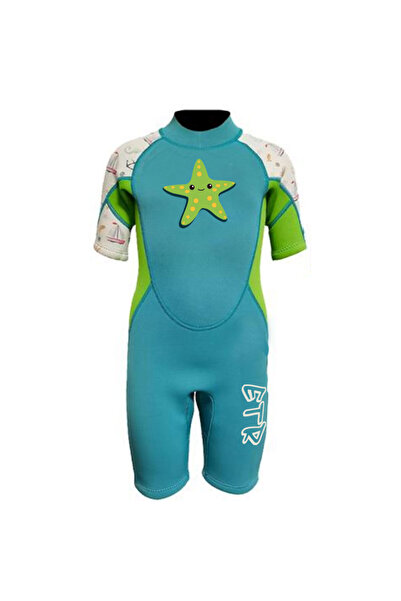 Etr Üşütmeyen Mayo Çocuk Mayosu (Yeşil-Mavi)