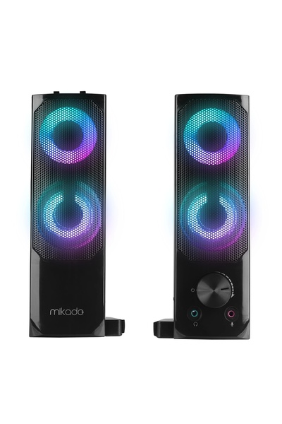 Mikado MD-S102 2.0 3Wx2CH RGB Ledli Siyah USB Soundbar Speaker Hoparlör