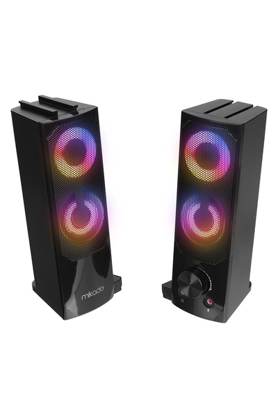 Mikado MD-S102 2.0 3Wx2CH RGB Ledli Siyah USB Soundbar Speaker Hoparlör