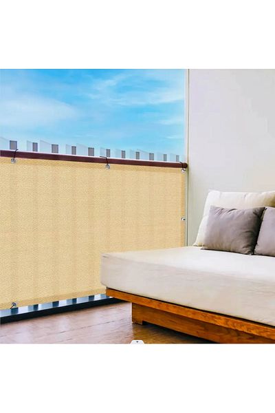 PVC Outdoor Textile Custom Size Balcony Rail Curtain Railing Curtain 80 cm
