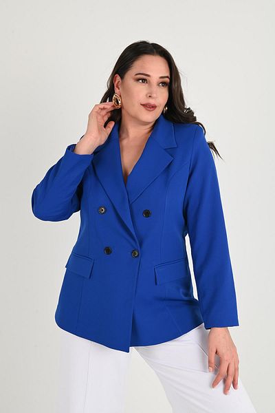 Koza Butik Γυναικείο Μπουφάν Blazer Large Size Lined 0101-1