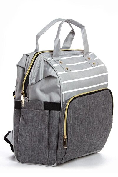 Sahra Stain Resistant Waterproof Mother Baby Care Backpack with Thermal Bottle Compartment and Hanger Apparatus