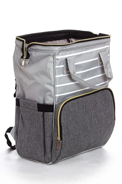 Sahra Stain Resistant Waterproof Mother Baby Care Backpack with Thermal Bottle Compartment and Hanger Apparatus