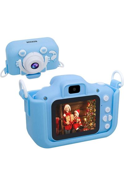 AWH Kids Camera - 20MP HD Selfie Camcorder, Shockproof Gift for Boys & Girls Ages 3-14, Blue