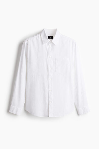 H&M Keten Karışımlı Gömlek Regular Fit