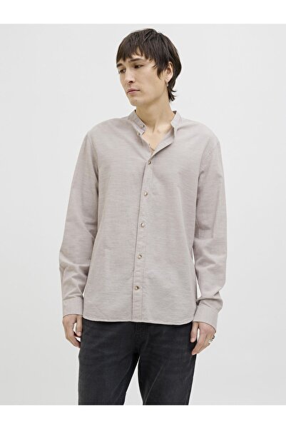 Jack & Jones Erkek Bant Yaka Uzun Kollu Gömlek - Summer