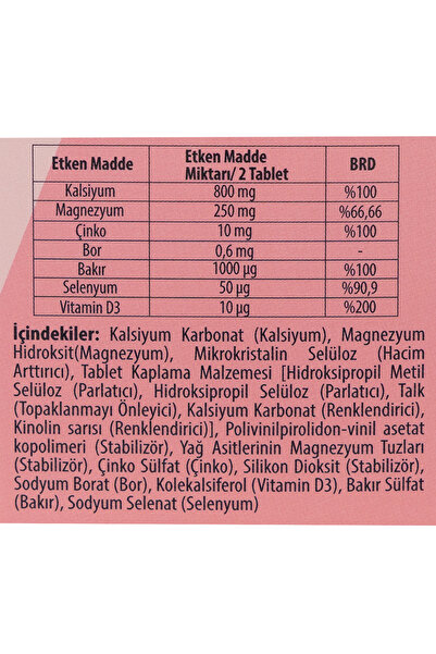 Phytodef Kalsiyum Magnezyum Çinko - 60 Tablet (CALCIUM MAGNESIUM ZINC)