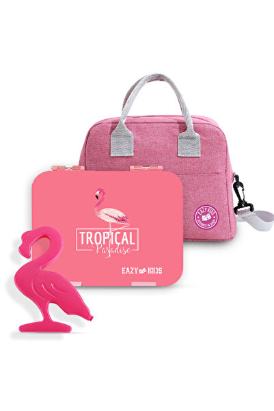 Eazy Kids Eazy Kids Set of 4 Flamingo Reusable Hard Ice Packs for Lunch bags - Pink