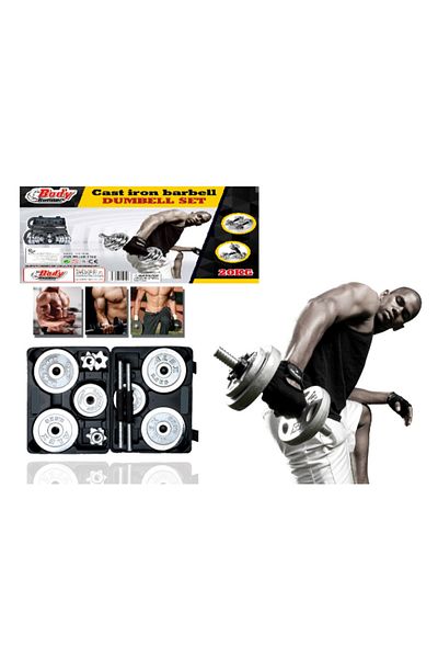 Body Builder Chrome Dumbell Set 20Kg 38-1122