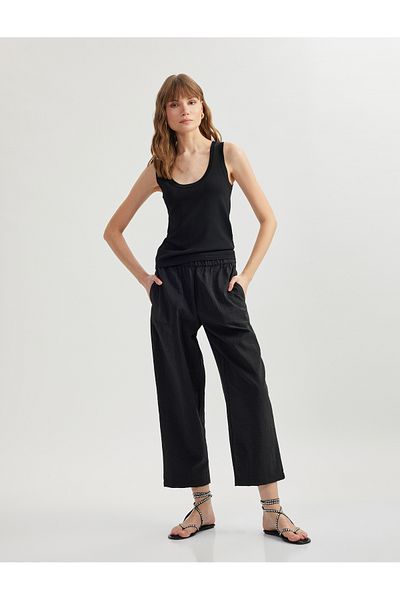 Koton Loose Fit Parachute Fabric Balloon Form Trousers with Pockets