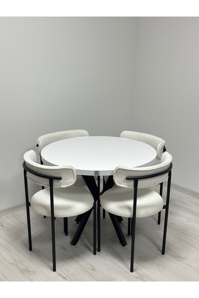 ROYALİSA TABLE CHAİR ROYALİSA ELİSA 4 KİŞİLİK MUTFAK MASA SANDALYE TAKIMI