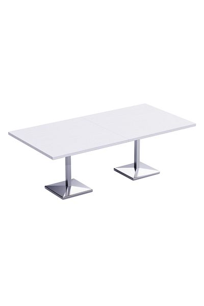 Mahmayi Ristoran 500PE-240 8 Seater Square Modular Pantry Table - White
