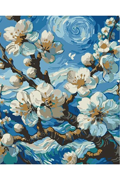 OZN AKSESUAR Boyama Kağıdı Sayılarla Boyama Seti Boya ve Fırça Dahil (Kasnaks...