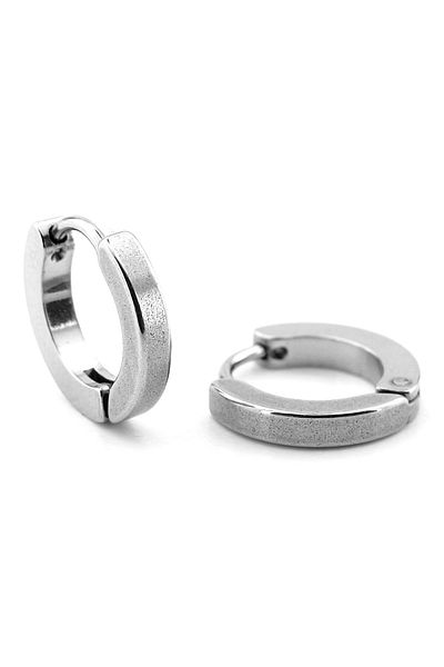 Solfera Fine Stainless Steel 2.2mm Thickness Hoop Unisex Women Men Earrings Er144