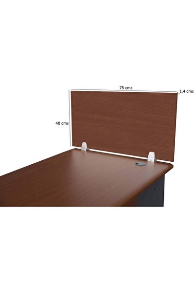 Mahmayi Deler Desktop Mounted Privacy Panel Divider Panels with 2 Clips (75 CM, Apple Cherry)