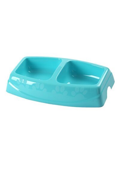 Petozi 2'li Küçük Yavru Kedi Mama ve Su Kabı 23,5 x 15,5 cm Plastik