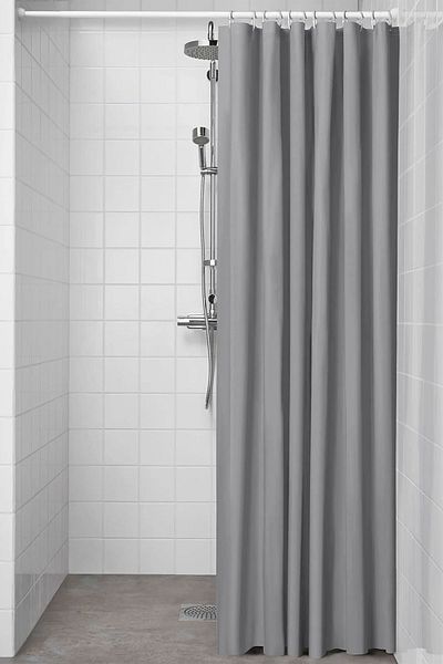 Binbirreyon Lc025 Model Waterproof and Shortenable Bathroom Shower Curtain