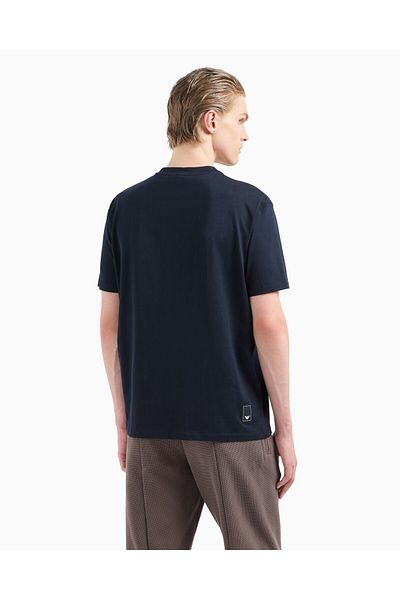 Emporio Armani Ανδρικό T-Shirt Navy Blue Regular Fit με στρογγυλή λαιμόκοψη - 100% βαμβάκι EM 000983   AF13669-UB118