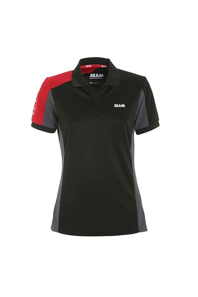 Slam Act Ws Logo Tactel Polo Women's Black Polo T-Shirt Women's Polo T-Shirt A908005S00
