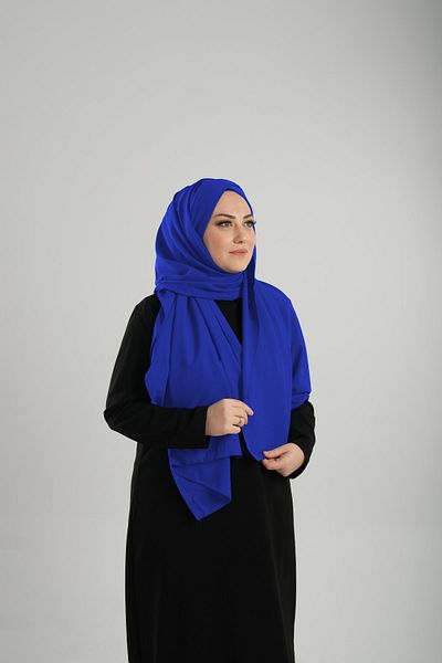 HÜRREM BONE Saks Blue Single Strap Practical Ready Slip Wrap Crepe - Seasonal 1453K_24