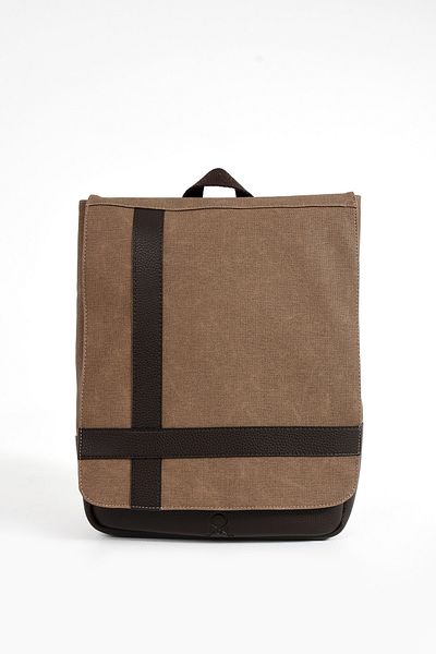 By Hakan Mega 419 Unisex Canvas Backpack με θήκη Laptop ΓΗ-ΚΑΦΕ