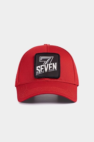 BlackBörk V1 Six 7 Number Logo Red Baseball Cap